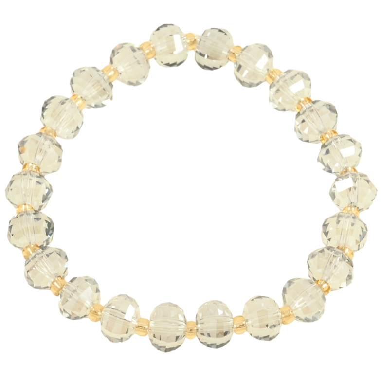 Браслет на гумці скло «Сірі скляні намистини, ø 7мм» вільний розмір фото №1 Браслет на гумці скло «Сірі скляні намистини, ø 7мм» вільний розмір фото №1