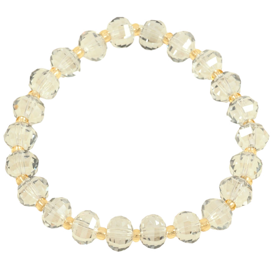 Браслет на гумці скло «Сірі скляні намистини, ø 7мм» вільний розмір фото №1 Браслет на гумці скло «Сірі скляні намистини, ø 7мм» вільний розмір фото №1