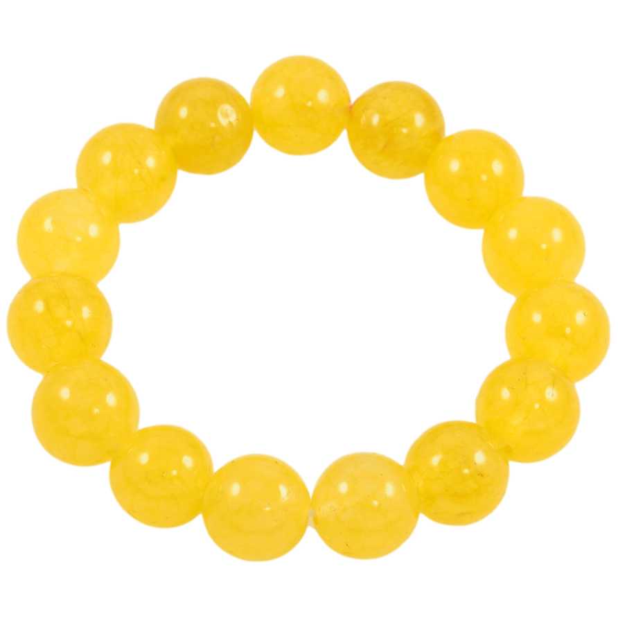 Браслет на резинке стекло Желтые стеклянные бусины, ø 13мм свободный размер фото №1 Браслет на резинке стекло Желтые стеклянные бусины, ø 13мм свободный размер фото №1