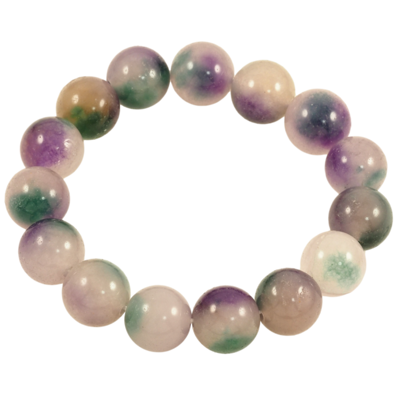 Браслет на гумці скло «Різнокольорові скляні намистини, ø 13мм» вільний розмір фото №2 Браслет на гумці скло «Різнокольорові скляні намистини, ø 13мм» вільний розмір фото №2