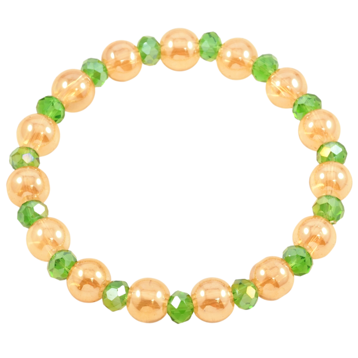 Браслет на гумці скло «Золотисто-зелені скляні намистини, ø 6мм і 8мм» вільний розмір фото №13 Браслет на гумці скло «Золотисто-зелені скляні намистини, ø 6мм і 8мм» вільний розмір фото №13