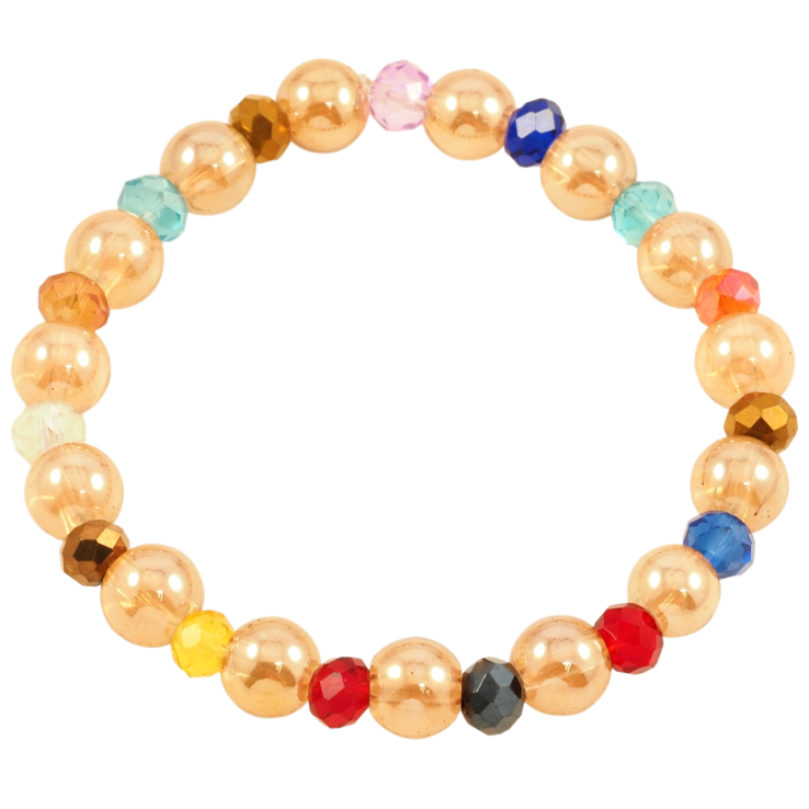 Браслет на гумці скло «Золотисто-різнокольорові скляні намистини, ø 6мм і 8мм» вільний розмір фото №23 Браслет на гумці скло «Золотисто-різнокольорові скляні намистини, ø 6мм і 8мм» вільний розмір фото №23
