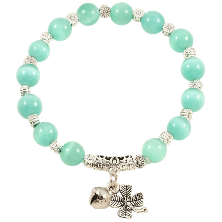 Браслет на гумці скло «М'ятні намистини «Котяче око» з підвіскою, ø 8мм» вільний розмір фото №19 Браслет на гумці скло «М'ятні намистини «Котяче око» з підвіскою, ø 8мм» вільний розмір фото №19