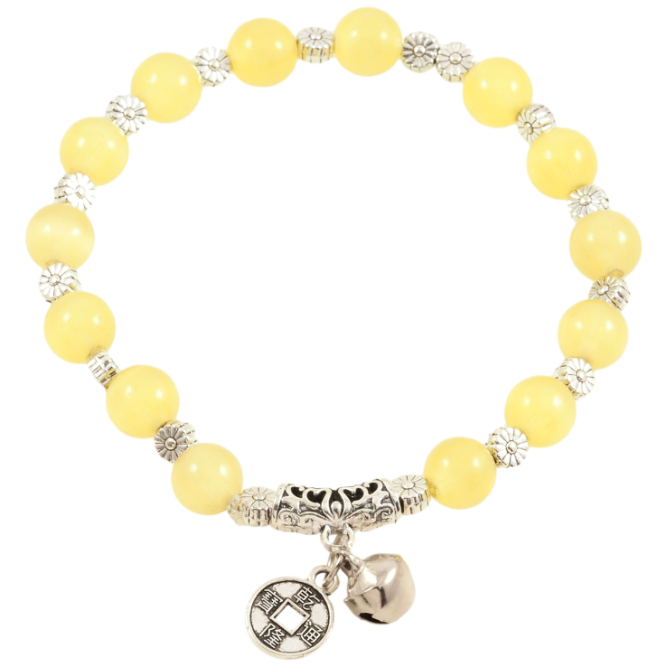 Браслет на гумці скло «Жовті намистини «Котяче око» з підвіскою, ø 8мм» вільний розмір фото №18 Браслет на гумці скло «Жовті намистини «Котяче око» з підвіскою, ø 8мм» вільний розмір фото №18