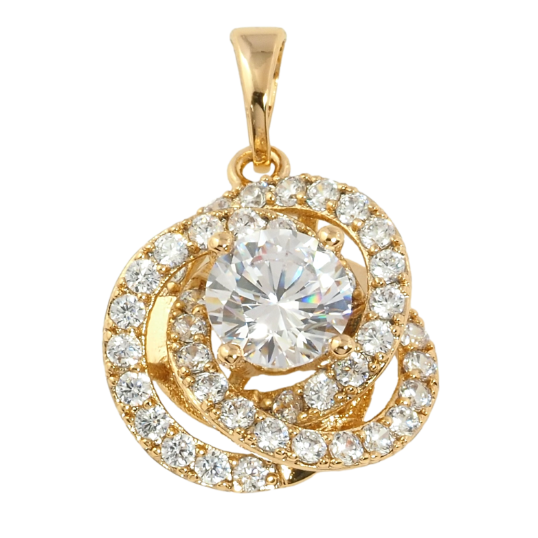 Кулон Xuping Позолота 18K Кристальний блиск для ланцюжка до 5мм фото №1