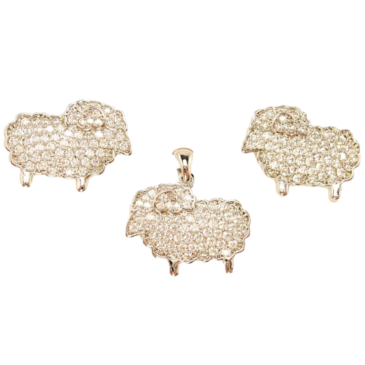 Набір Xuping Родій Сережки Кулон Овен фото №22