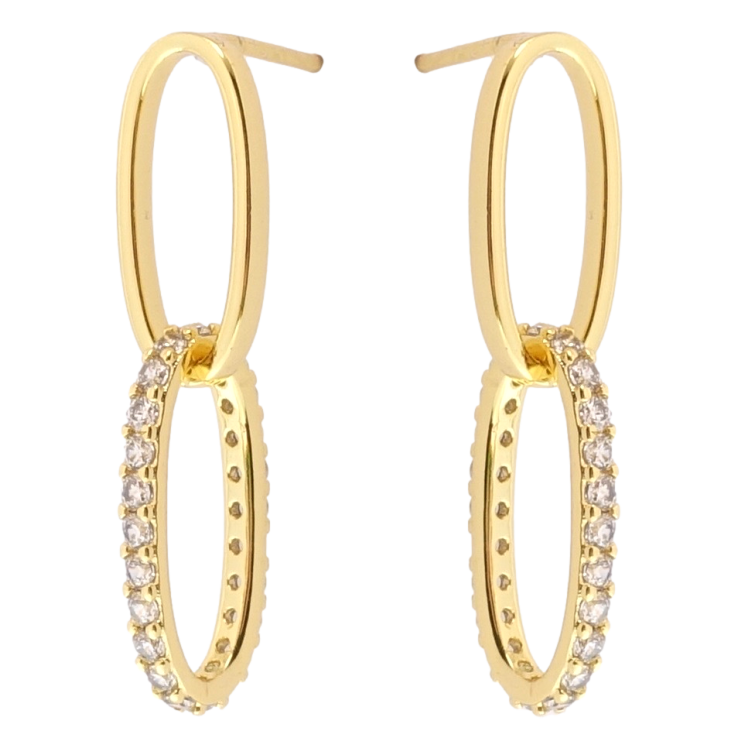 Серьги Xuping JEAN GOUJON Позолота 14K пусеты Овальные подвески фото №20