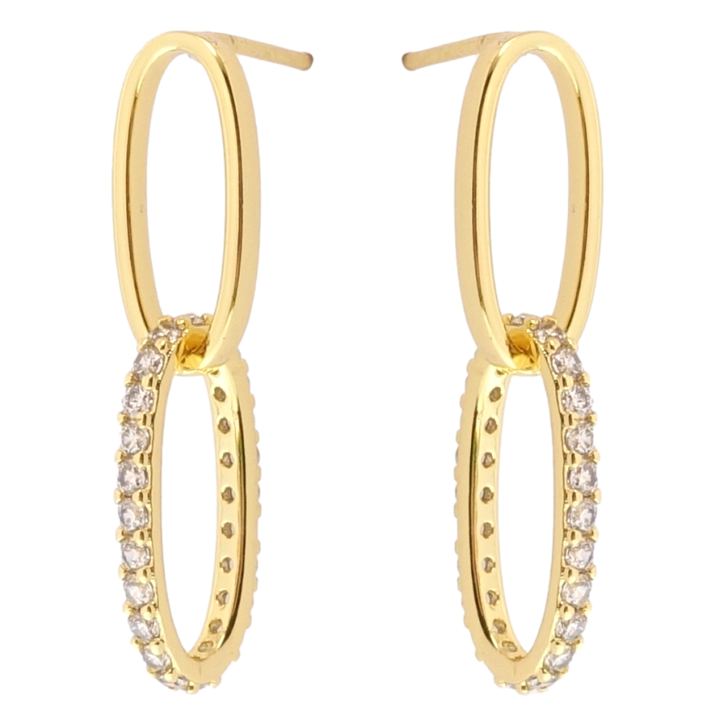 Серьги Xuping JEAN GOUJON Позолота 14K пусеты Овальные подвески фото №1