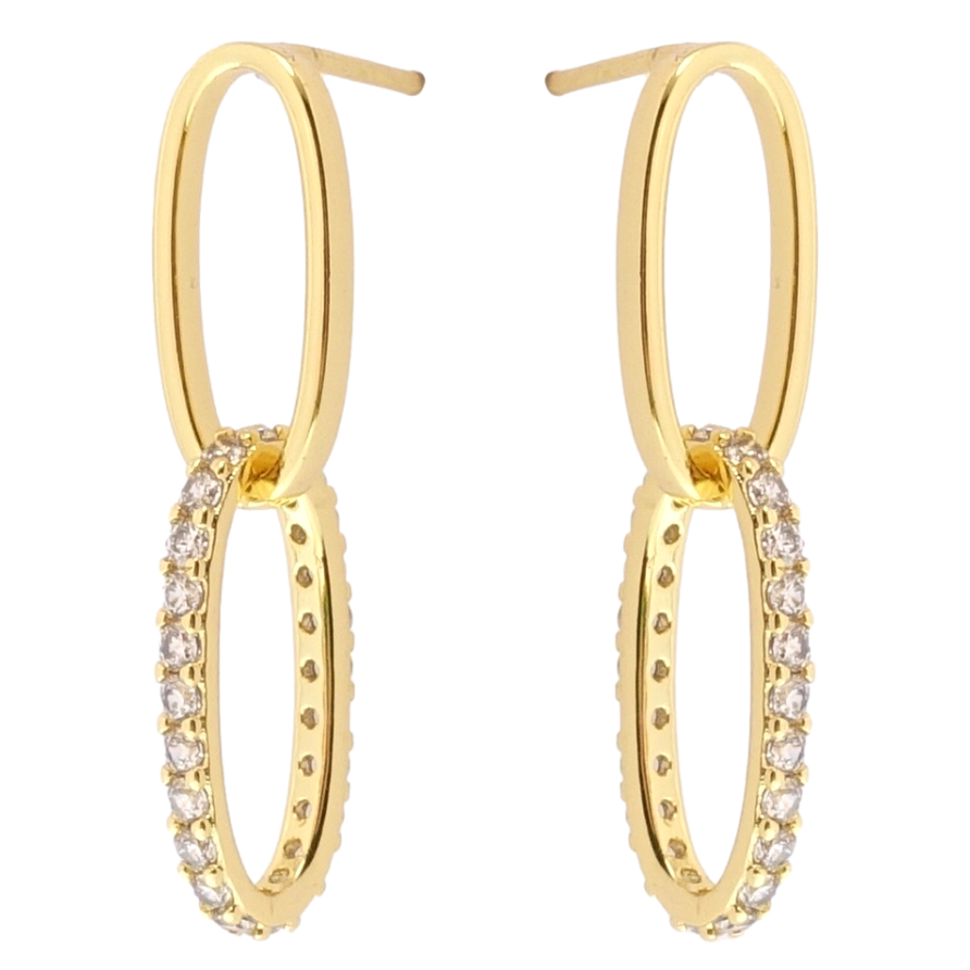 Серьги Xuping JEAN GOUJON Позолота 14K пусеты Овальные подвески фото №1