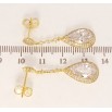 Серьги Xuping QQMM Позолота 14K пусеты Роскошные кристальные капельки фото №2