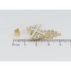 Сережки Xuping QQMM Позолота 14K пусети Банти з цирконієм фото №2