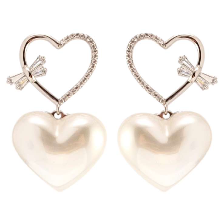 Серьги Xuping QQMM Родий пусеты Декоративные сердечки фото №8 Серьги Xuping QQMM Родий пусеты Декоративные сердечки фото №8