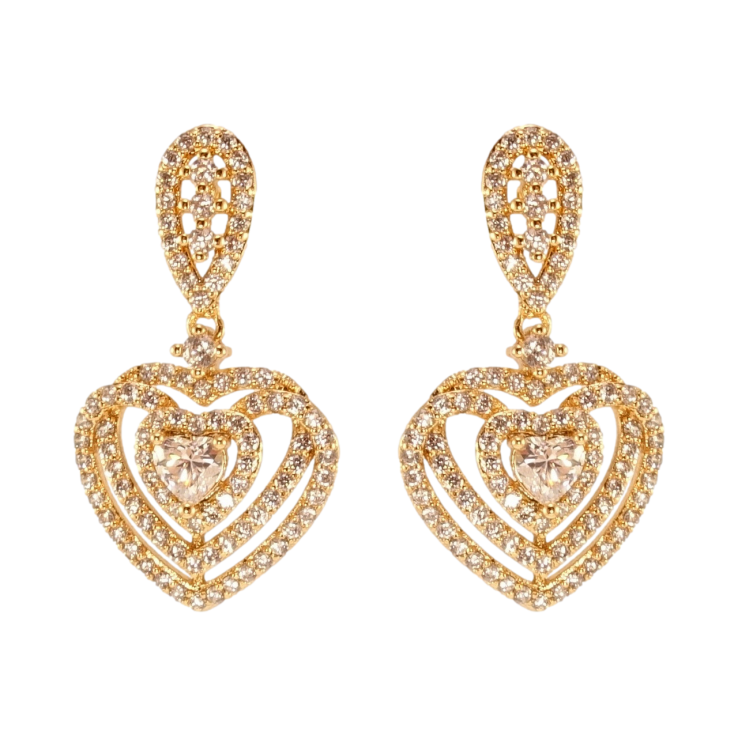 Серьги Xuping QQMM Позолота 18K пусеты Изящные романтические подвески фото №10