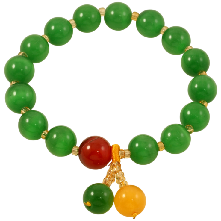 Браслет на гумці скло «Зелені намистини «Котяче око» з підвісками, ø 9мм» вільний розмір фото №19 Браслет на гумці скло «Зелені намистини «Котяче око» з підвісками, ø 9мм» вільний розмір фото №19