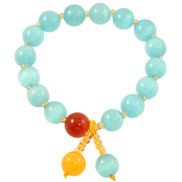 Браслет на гумці скло «Блакитні намистини «Котяче око» з підвісками, ø 9мм» вільний розмір фото №12 Браслет на гумці скло «Блакитні намистини «Котяче око» з підвісками, ø 9мм» вільний розмір фото №12