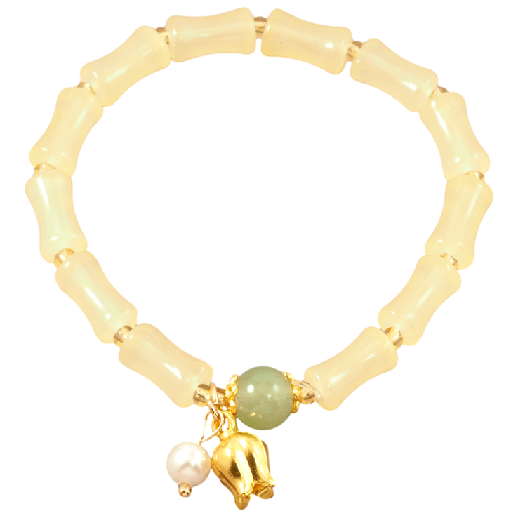 Браслет на гумці скло «Декоративні жовті намистини з підвісками, ø 6мм» вільний розмір фото №22 Браслет на гумці скло «Декоративні жовті намистини з підвісками, ø 6мм» вільний розмір фото №22