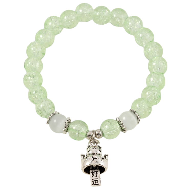 Браслет на гумці скло «Зелені намистини Бите скло з підвіскою кіт, ø 8мм вільний розмір фото №17 Браслет на гумці скло «Зелені намистини Бите скло з підвіскою кіт, ø 8мм вільний розмір фото №17