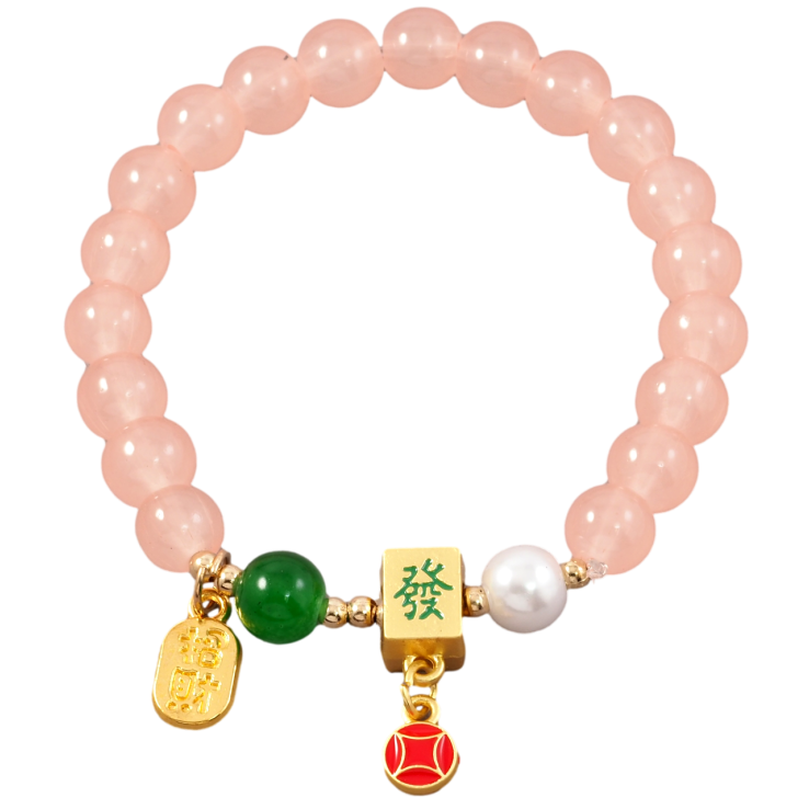 Браслет на гумці скло «Рожеві намистини та підвіски з китайськими ієрогліфами, ø 8мм вільний розмір фото №3 Браслет на гумці скло «Рожеві намистини та підвіски з китайськими ієрогліфами, ø 8мм вільний розмір фото №3