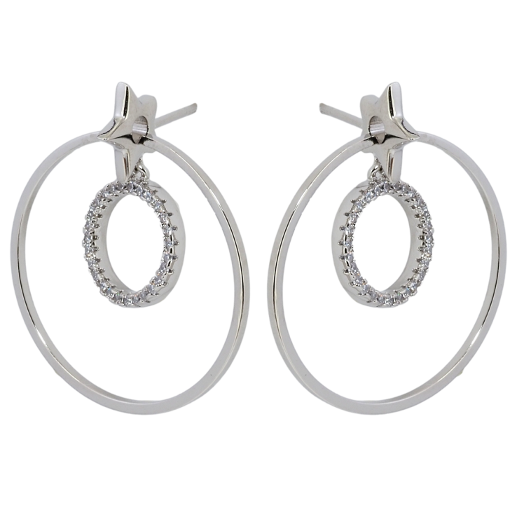 Серьги Xuping Родий пусеты Кольца на звездочке фото №16