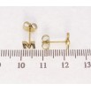 Серьги Xuping TTM Stainless Steel цвет 14K пусеты Буква М с эмалью фото №2