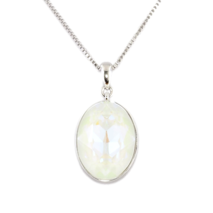 Кулон Xuping колір Родій із кристалами Swarovski на ланцюжку Кристал Sand Opal довжина 39-45см х 1мм фото №10