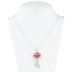 Кулон Xuping колір Родій із кристалами Swarovski на ланцюжку Котик із кристалом Rose довжина 40-45см х 1мм фото №2