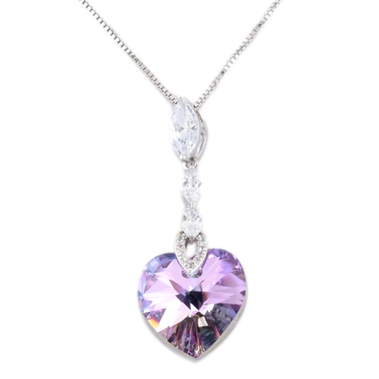 Кулон Xuping колір Родій із кристалами Swarovski на ланцюжку Кристал Paradise Shine» довжина 39-44см х 1мм фото №11