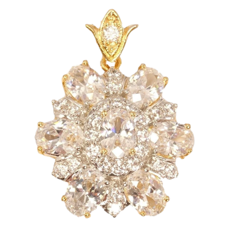 Кулон Xuping Позолота + Родій Королівська квітка фото №7