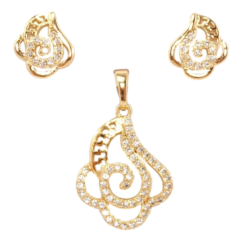 Набор Xuping Позолота 18K Серьги Кулон Греческая Симфония фото №4