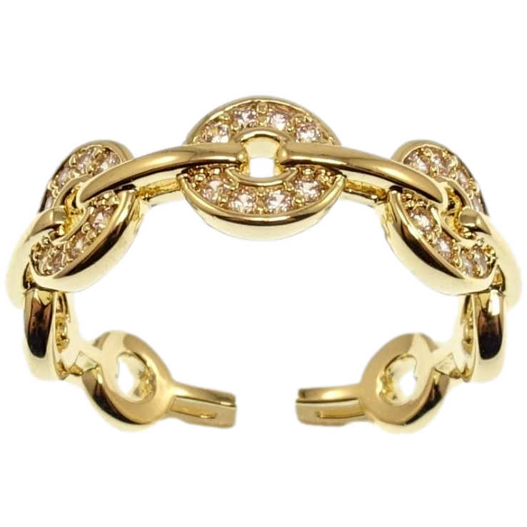 Каблучка Xuping QQMM Позолота 14K Ланки ланцюжка з цирконієм фото №20