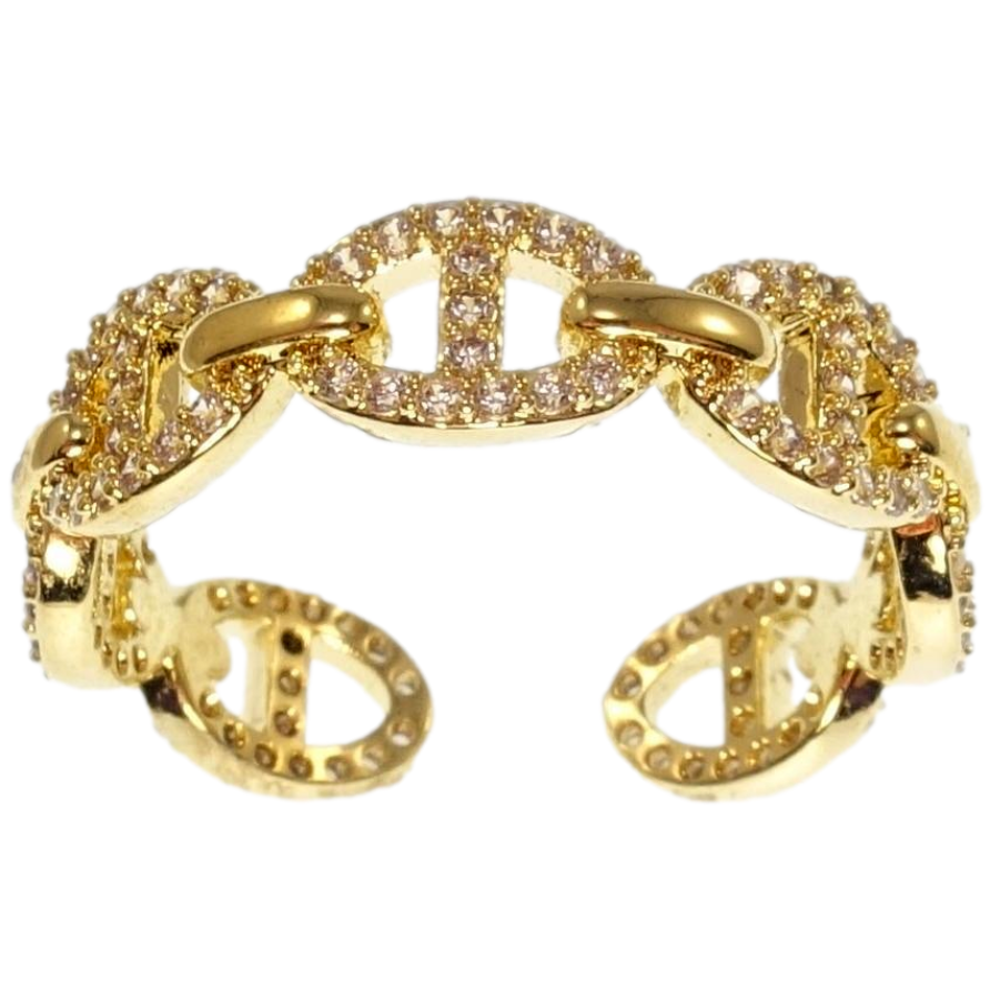 Кольцо Xuping QQMM Позолота 14K Цепочка с цирконием фото №1