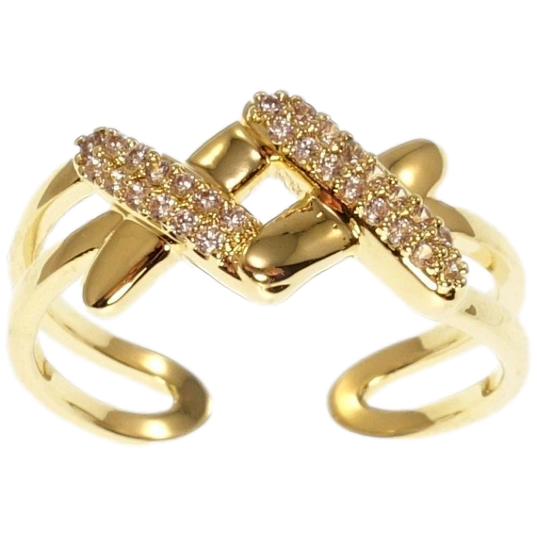 Каблучка Xuping QQMM Позолота 14K Хрестики з цирконієм фото №15