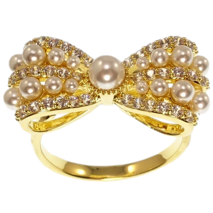 Каблучка Xuping QQMM Позолота 14K Розкішний бант фото №17