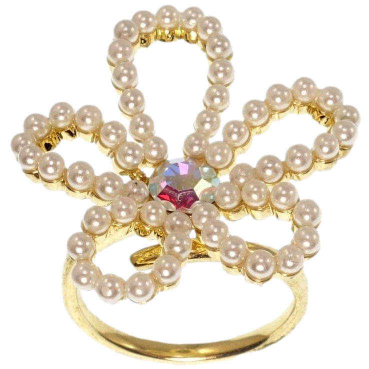 Каблучка Xuping QQMM Позолота 14K Перлина квітка фото №15