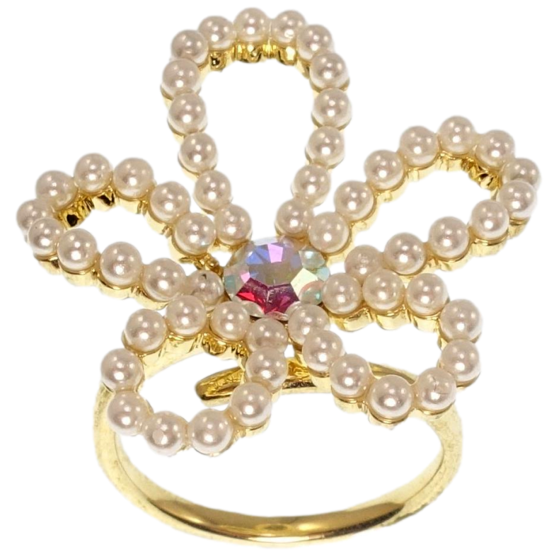 Кольцо Xuping QQMM Позолота 14K Жемчужный цветок фото №1