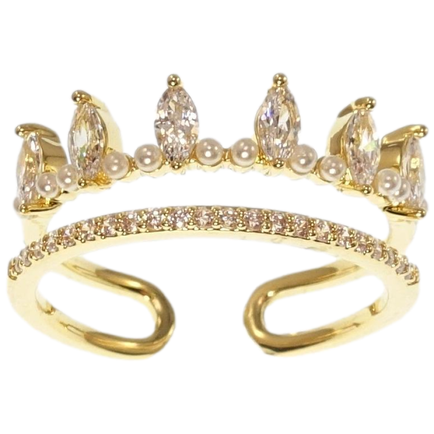 Каблучка Xuping QQMM Позолота 14K Корона фото №1 Каблучка Xuping QQMM Позолота 14K Корона фото №1