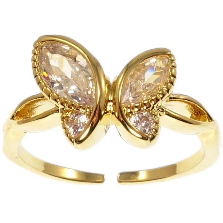 Каблучка Xuping QQMM Позолота 14K Кристальний метелик фото №22