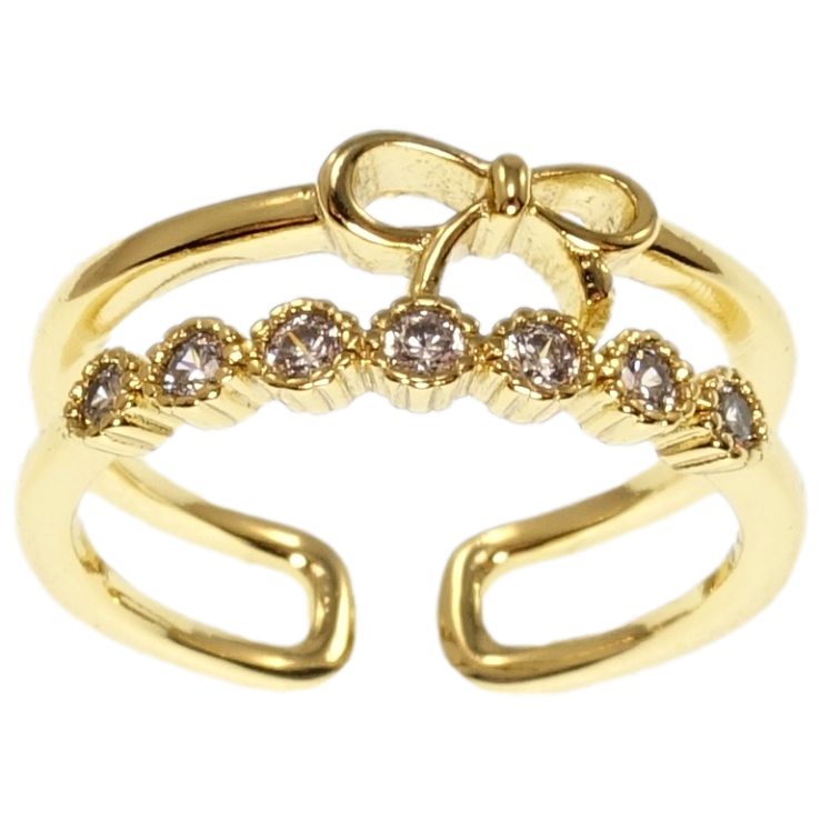 Каблучка Xuping QQMM Позолота 14K Бант фото №8