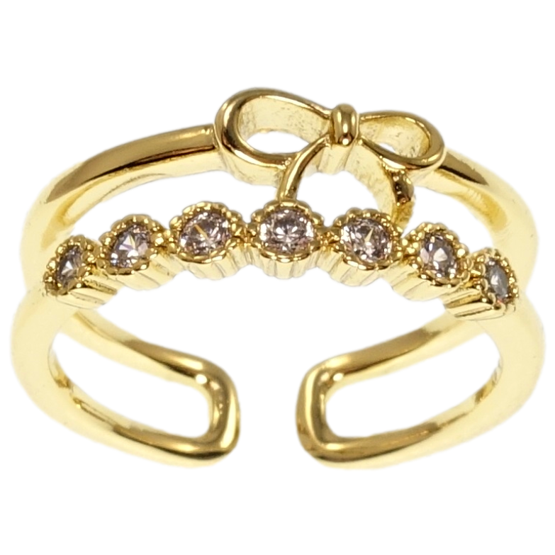 Кольцо Xuping QQMM Позолота 14K Бант фото №21