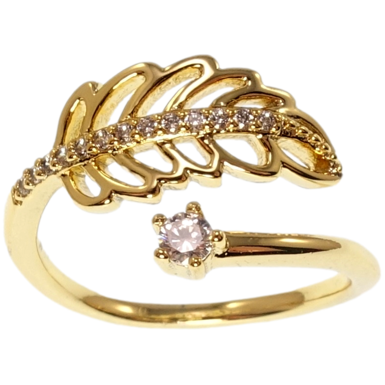 Кольцо Xuping QQMM Позолота 14K Перо фото №12