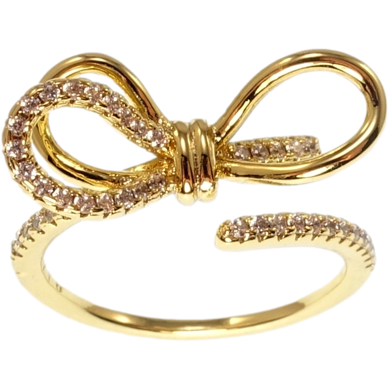 Каблучка Xuping QQMM Позолота 14K Бант фото №1