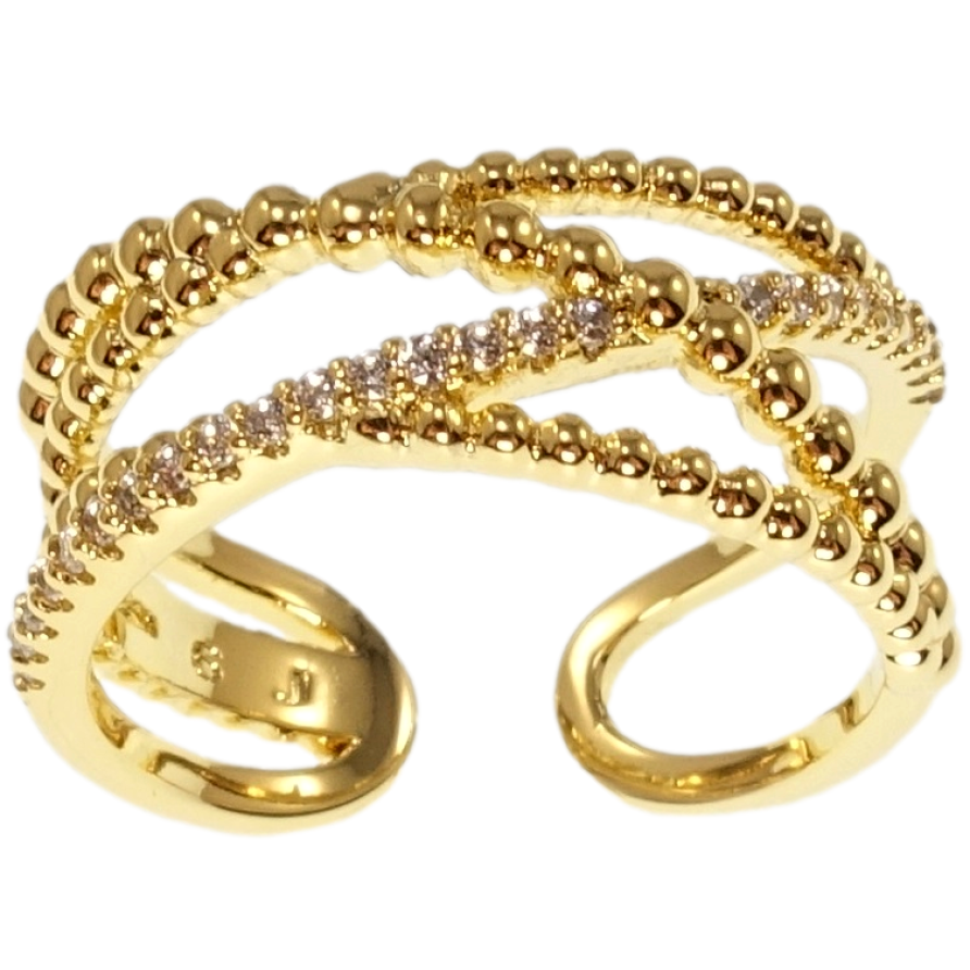 Каблучка Xuping QQMM Позолота 14K Інкрустація цирконієм фото №1