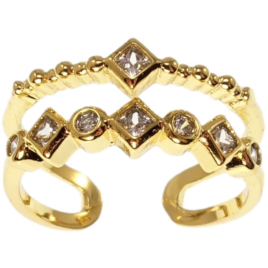 Каблучка Xuping QQMM Позолота 14K Вставки цирконію фото №1