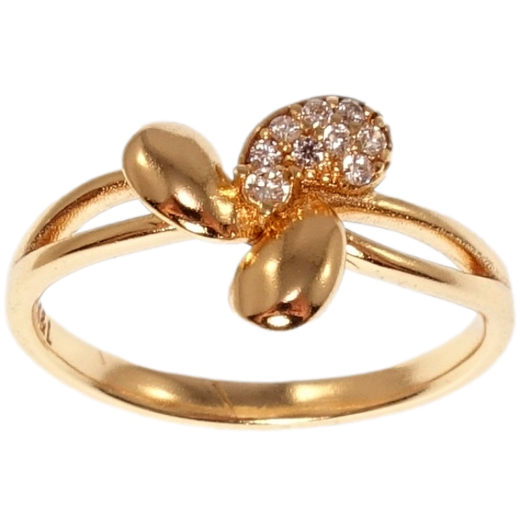 Кольцо Xuping M&L Цвет 18K Трёхлистный цветочек фото №7