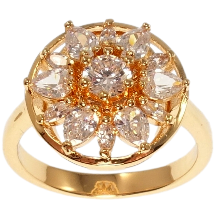 Кольцо Xuping M&L Цвет 18K Кристальный цветок фото №20