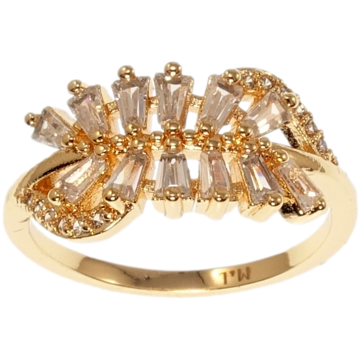 Кольцо Xuping M&L Цвет 18K Кристальная веточка фото №11