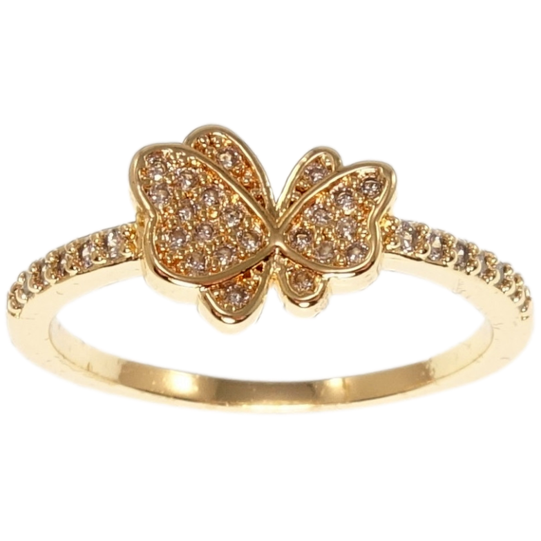 Кольцо Xuping M&L Цвет 18K Бабочка с цирконием фото №10