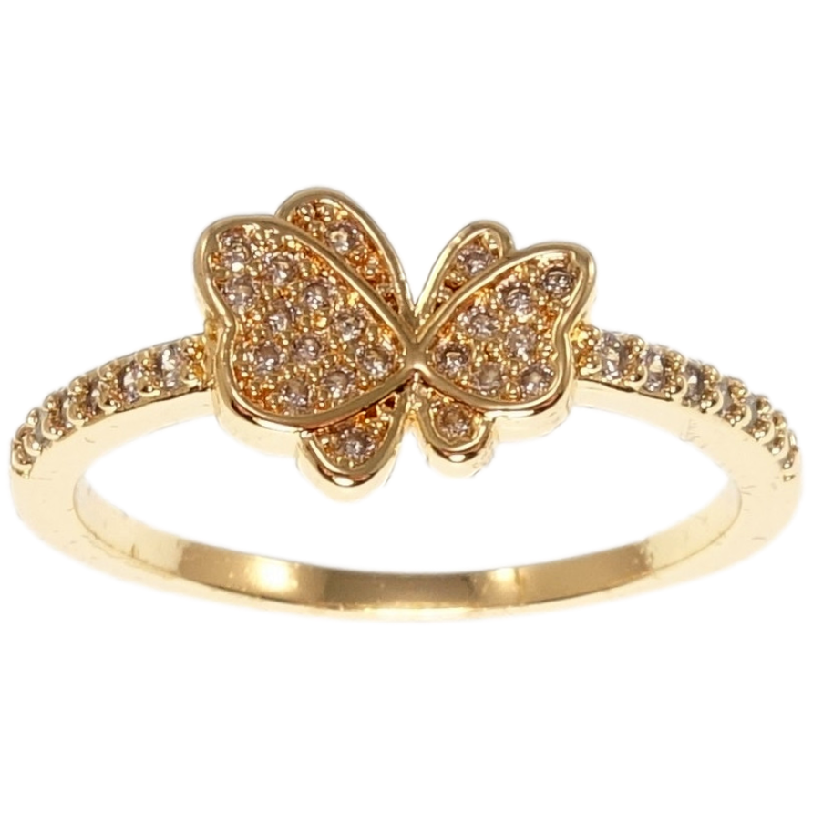 Кольцо Xuping M&L Цвет 18K Бабочка с цирконием фото №1