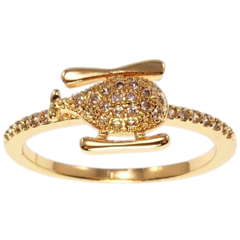 Каблучка Xuping M&L Колір 18K Вертоліт нар. 16.5,17.5 фото №1