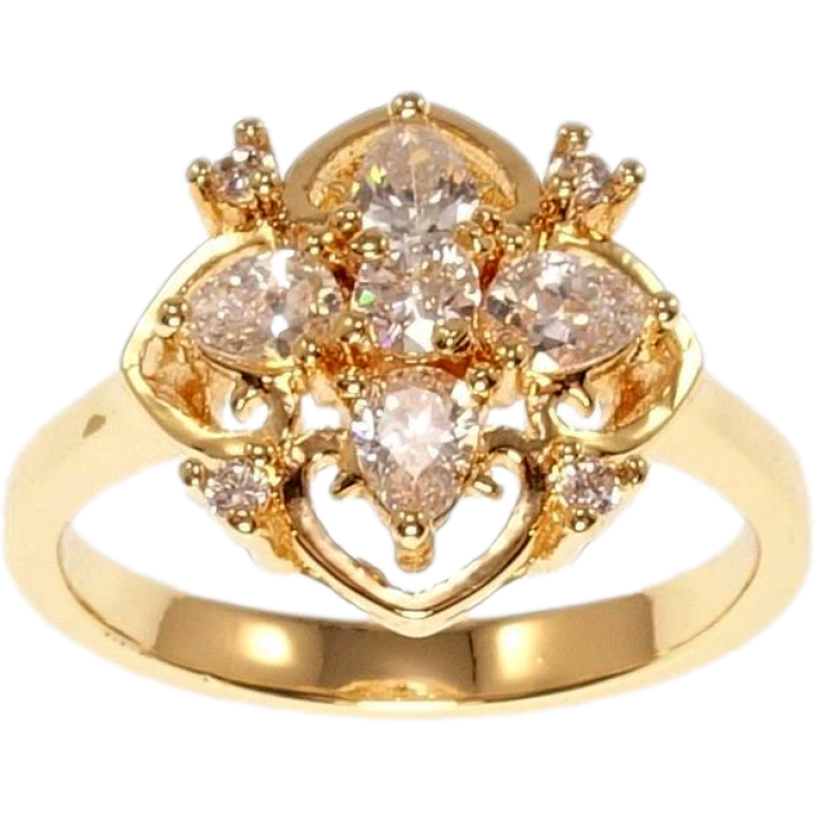 Каблучка Xuping M&L Колір 18K Розкішна квітка нар. 16.5,17.5 фото №22